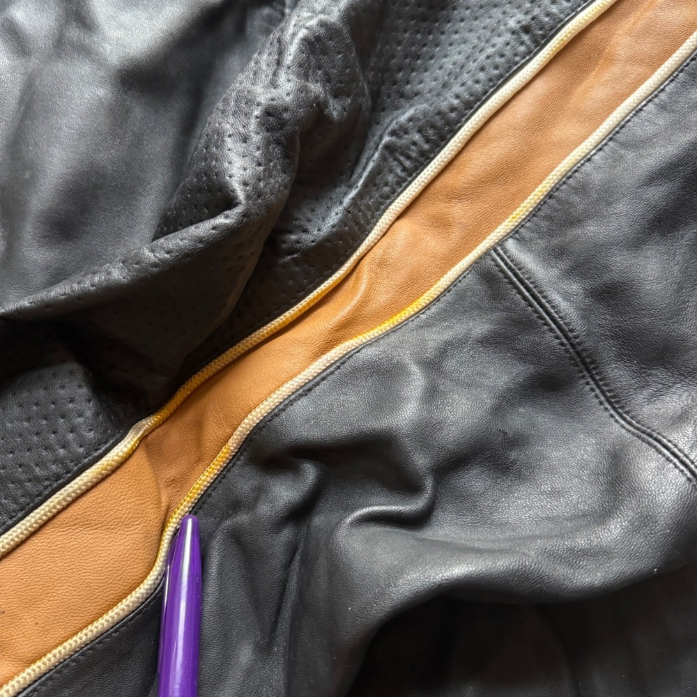 Extasy James & John Leather Bomber Jacket 4XL Tiger‎ Eagle Embroidered RARE Vtg - Picture 10 of 16